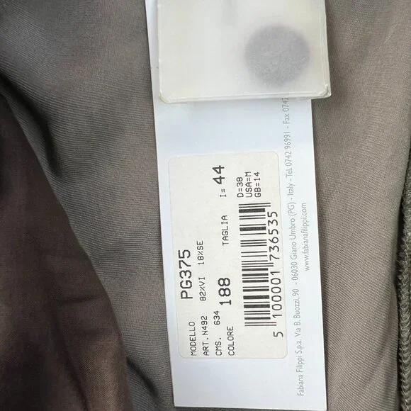 Fabiana Filippi Crushed Velvet Trouser Silk Blend Champagne Quiet Luxury Sz 44 - Picture 8 of 13